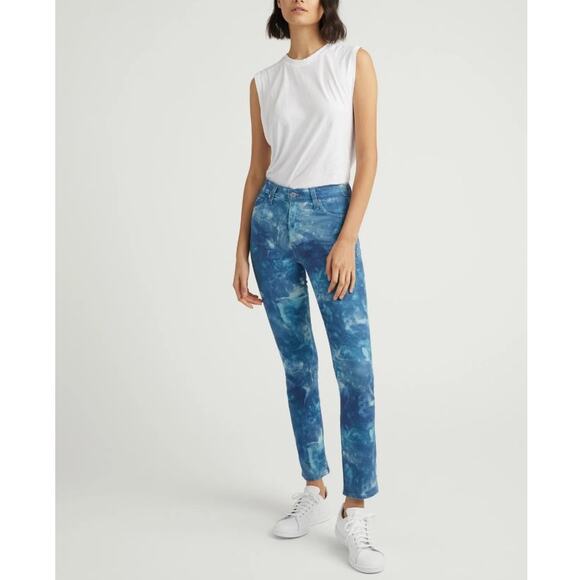 AG Adriano Goldschmied The Mari Abstract Tie Dye Night Rain Jeans Size 27 - Picture 10 of 12